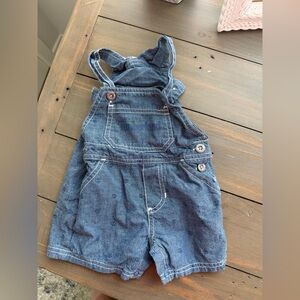 Timberland Denim-Style Blue Short Overalls for Kids
